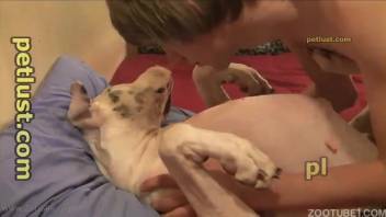 Cute pup and master in fantastic anal bestiality XXX